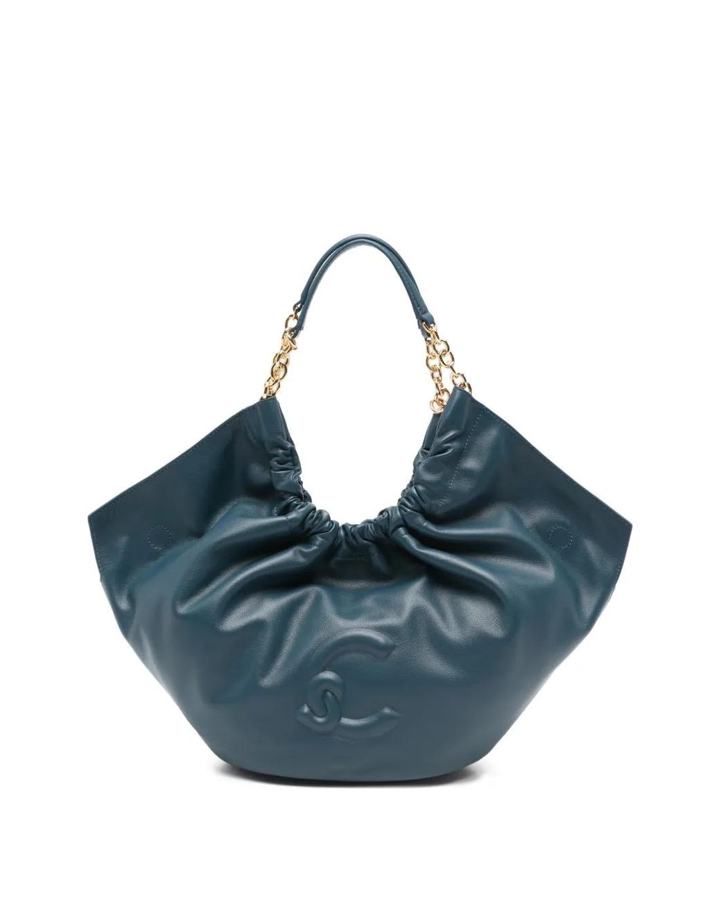 Coccinelle Blue Medium Smash Leather Shoulder Bag
