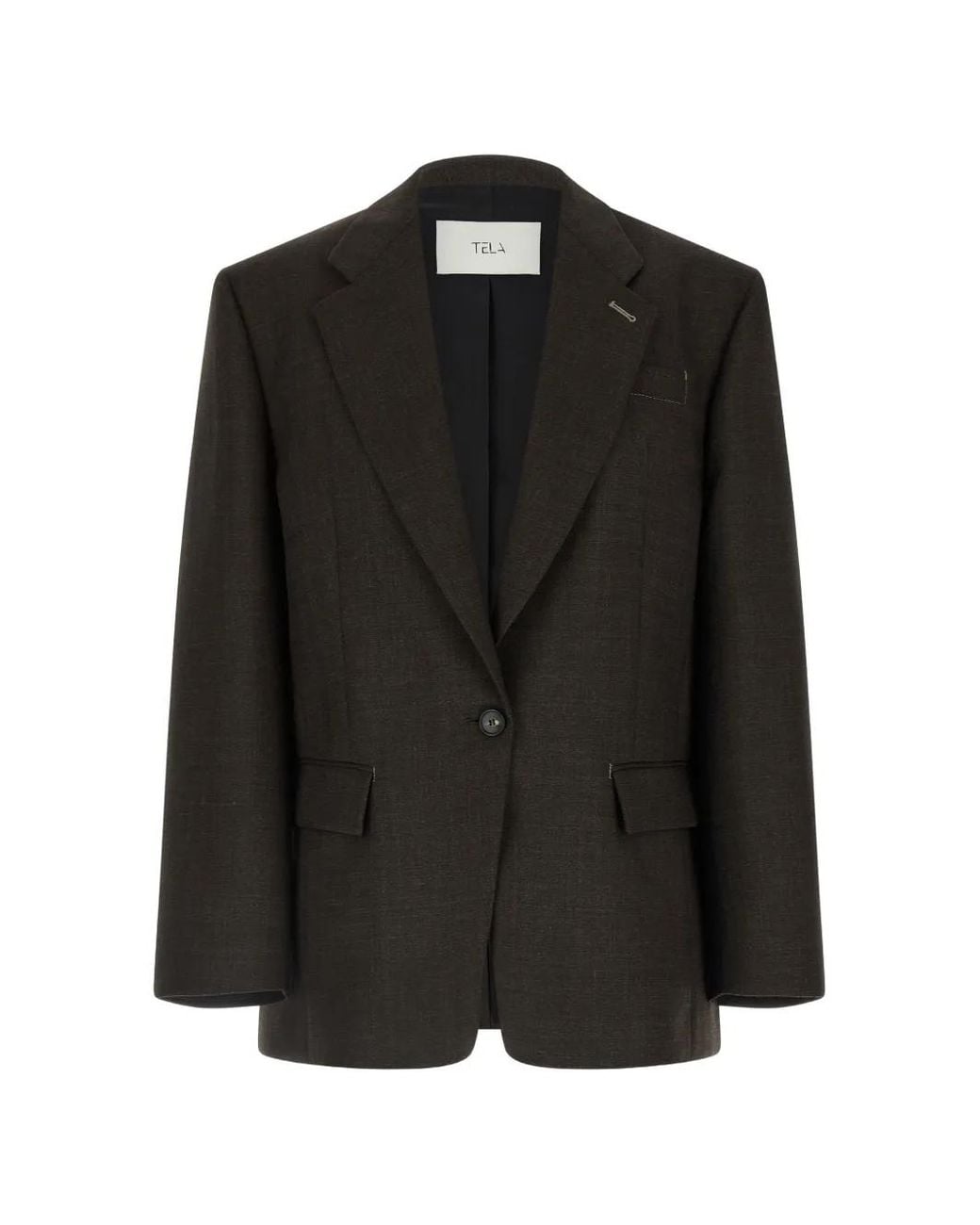 Tela Black Miranda Single-Breasted Blazer