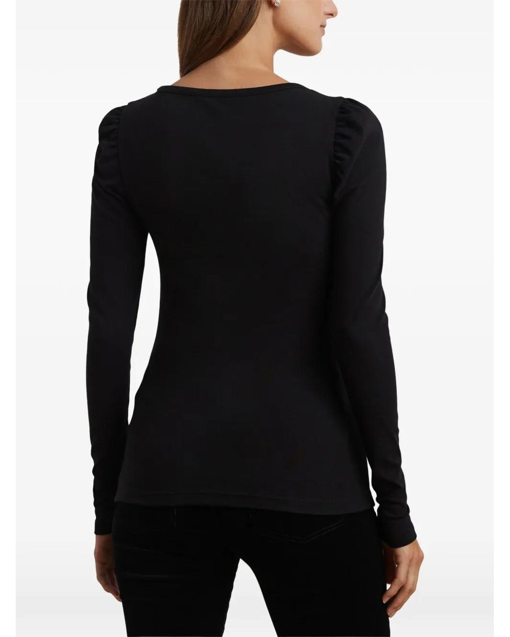 Ralph Lauren Black Haut À Encolure Carrée