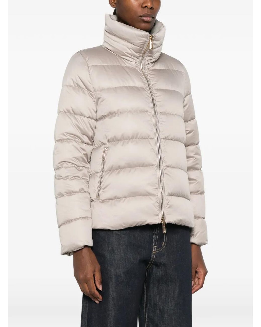 Moorer Natural Veste Matelassée Argentea