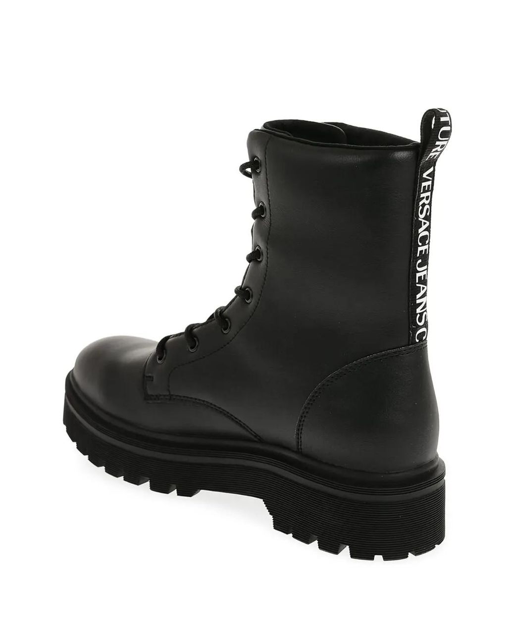 Versace Black Syrius Combat Boots for men