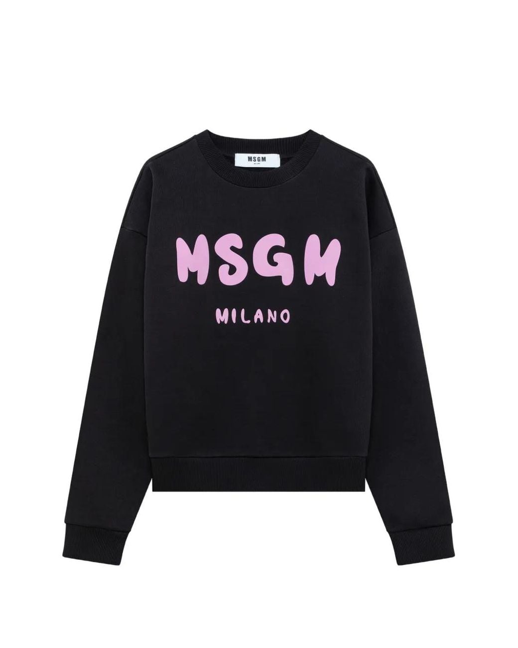 MSGM Black Logo-Print Sweatshirt
