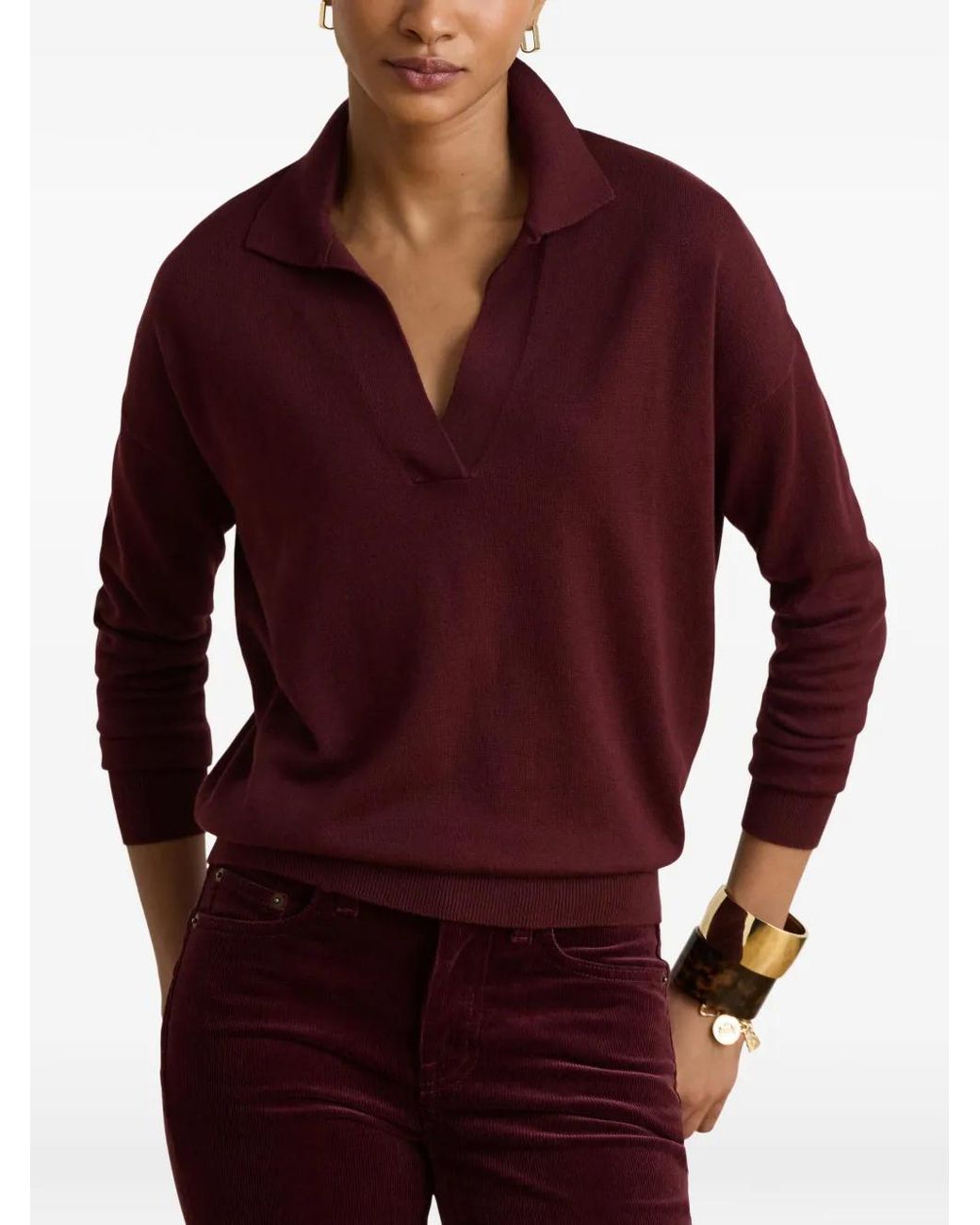 Ralph Lauren Red Long-Sleeves Sweater