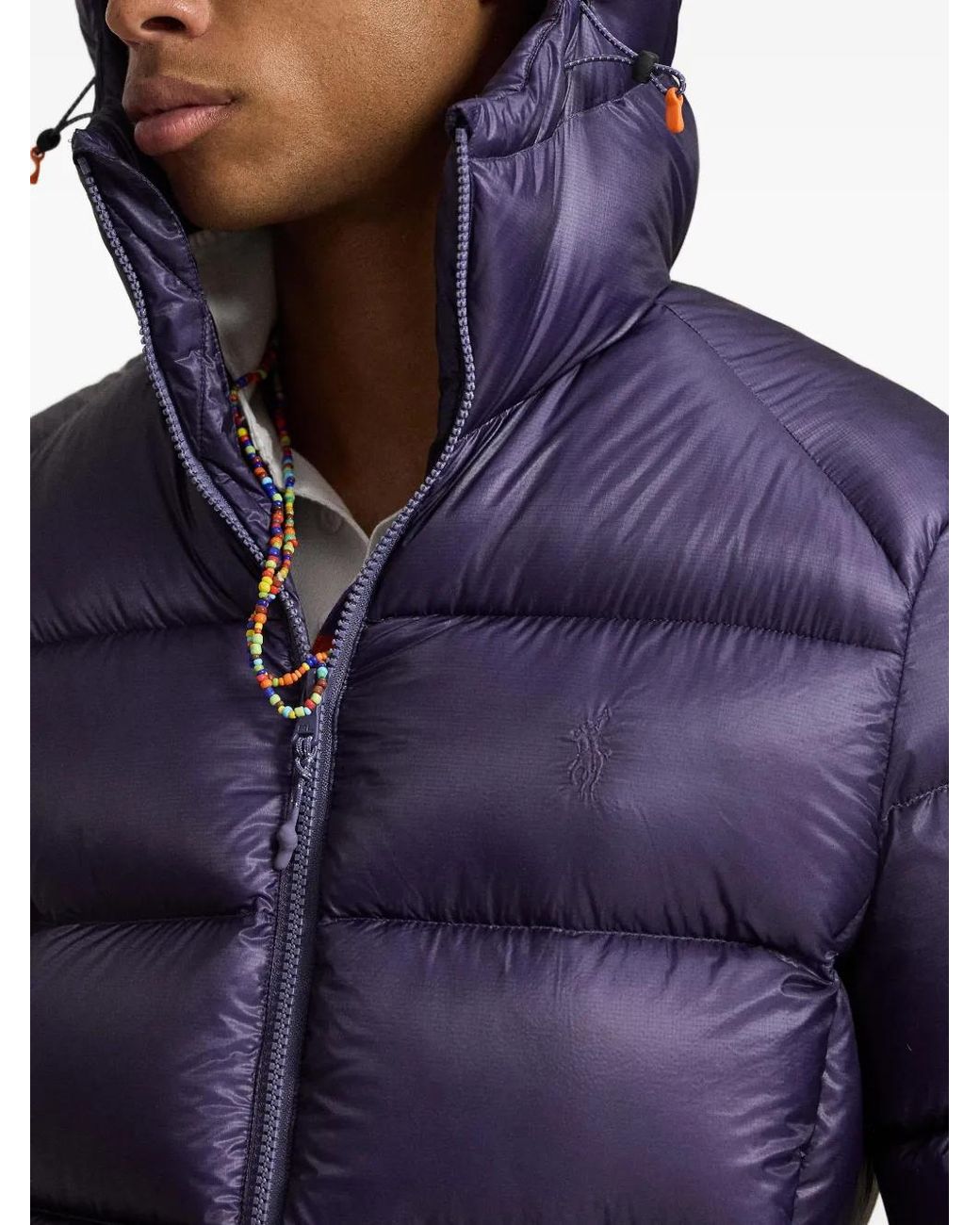 Polo Ralph Lauren Blue Quilted Hooded Jacket for men