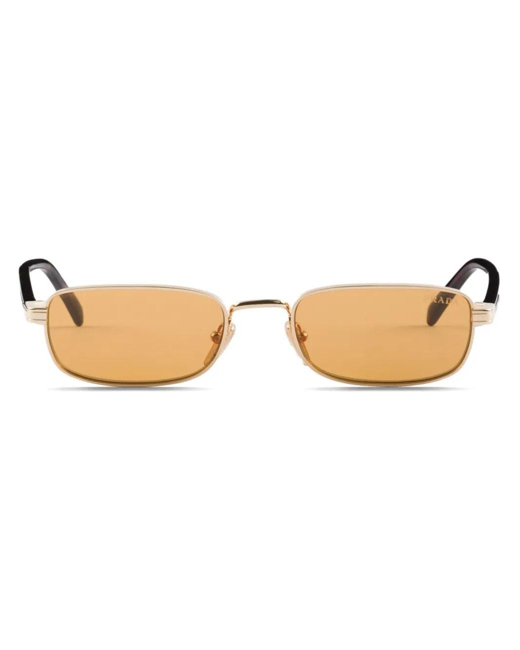 Prada Natural Rectangle-Frame Sunglasses for men