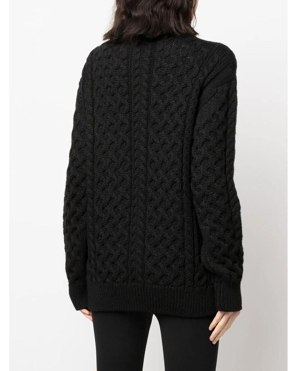 Philipp Plein Black Embossed Skull Wool Jumper