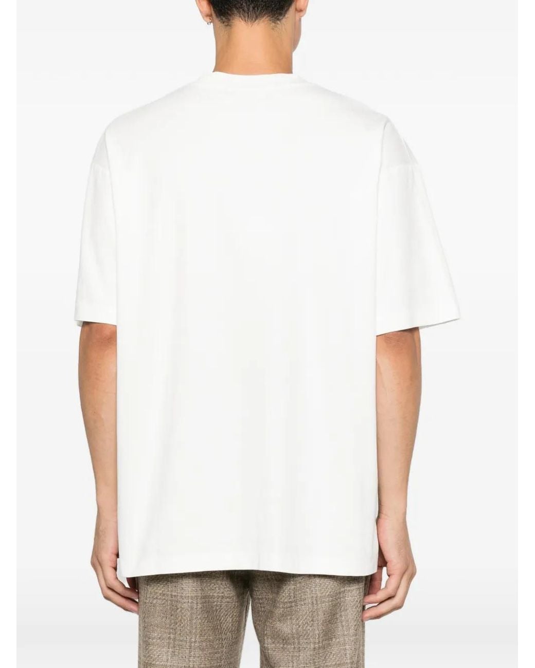 Drole de Monsieur White Boxers Ring Graphic-Print T-Shirt for men