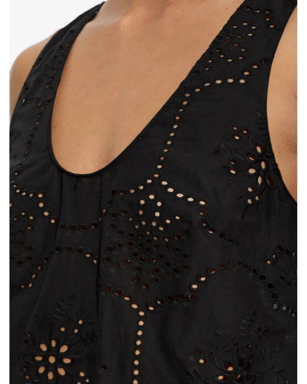 Matteau Black Broderie-Anglaise Mini Dress