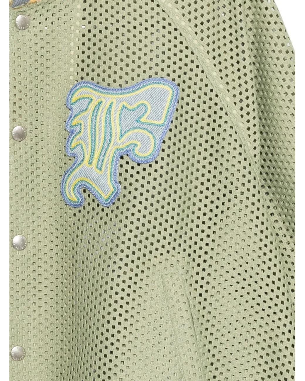 Facetasm Green Logo-Embroidered Jacket for men