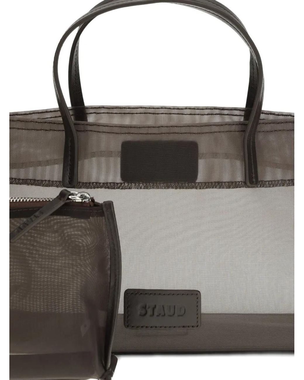 Staud Gray Christos Mini Mesh Tote