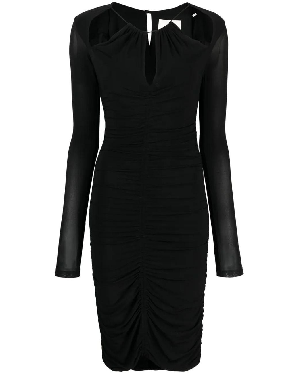 Isabel Marant Black Logane Cut-Out Midi Dress