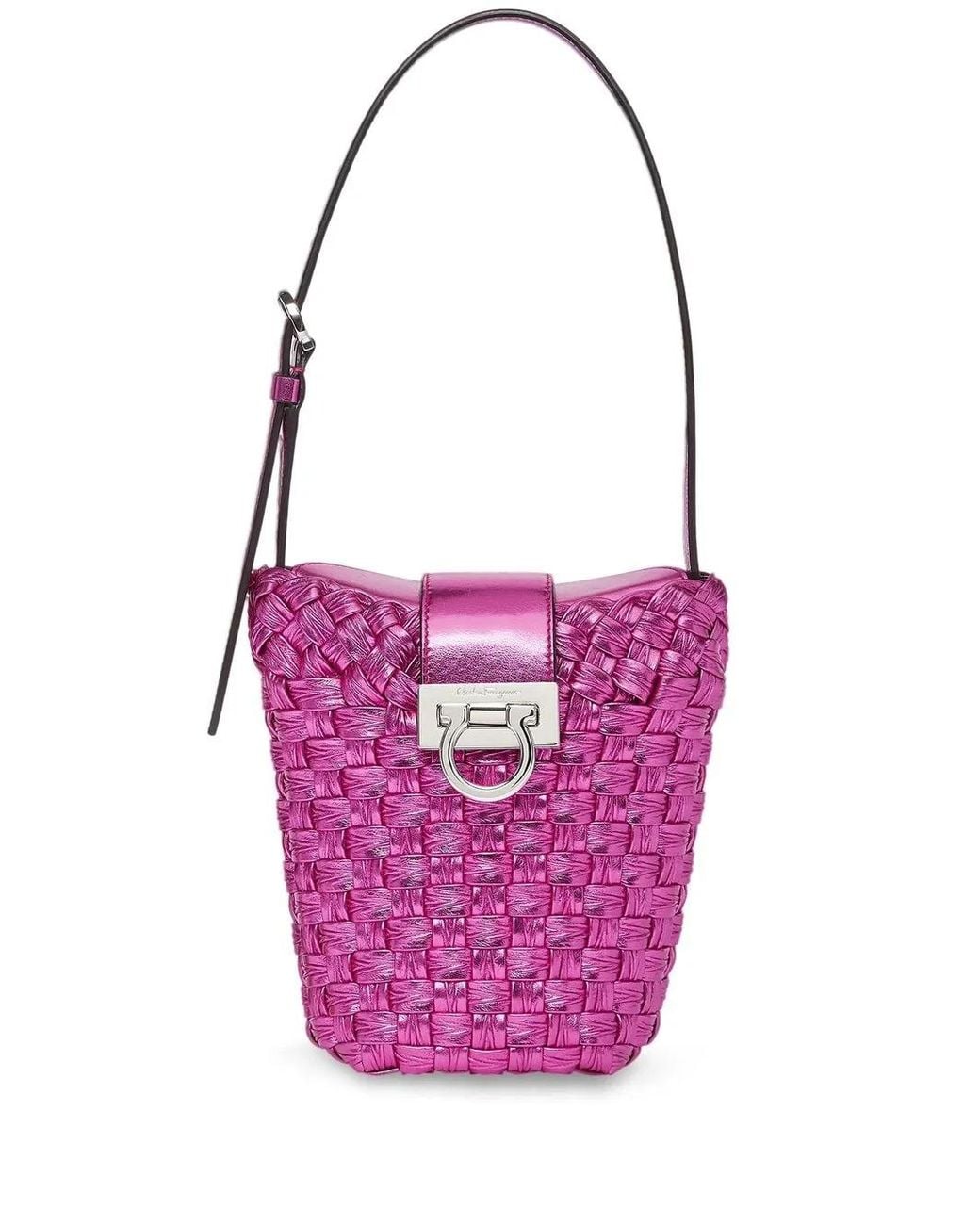 Ferragamo Pink Small Trifolio Shoulder Bag