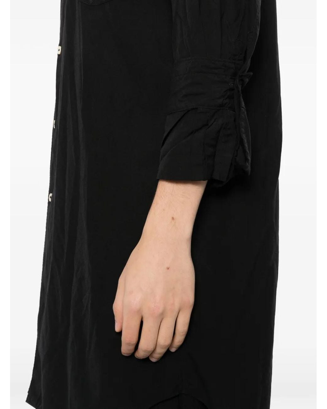 Comme des Garçons Black Folded-Cuff Longline Shirt for men
