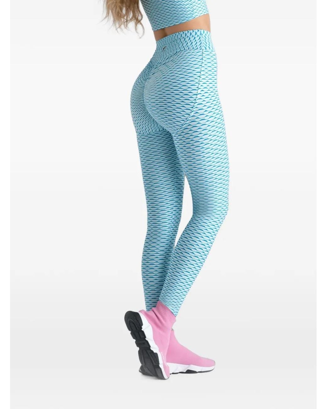 Tessitura Body Couture Blue 3D-Effect Performance Leggings