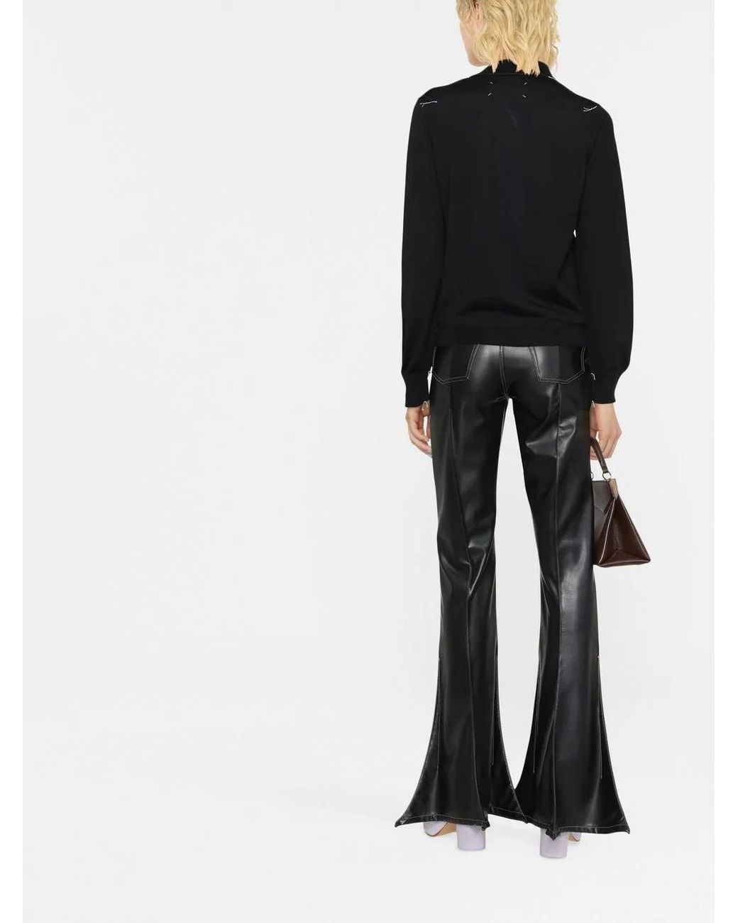 Maison Margiela Black Wool Crewneck Jumper