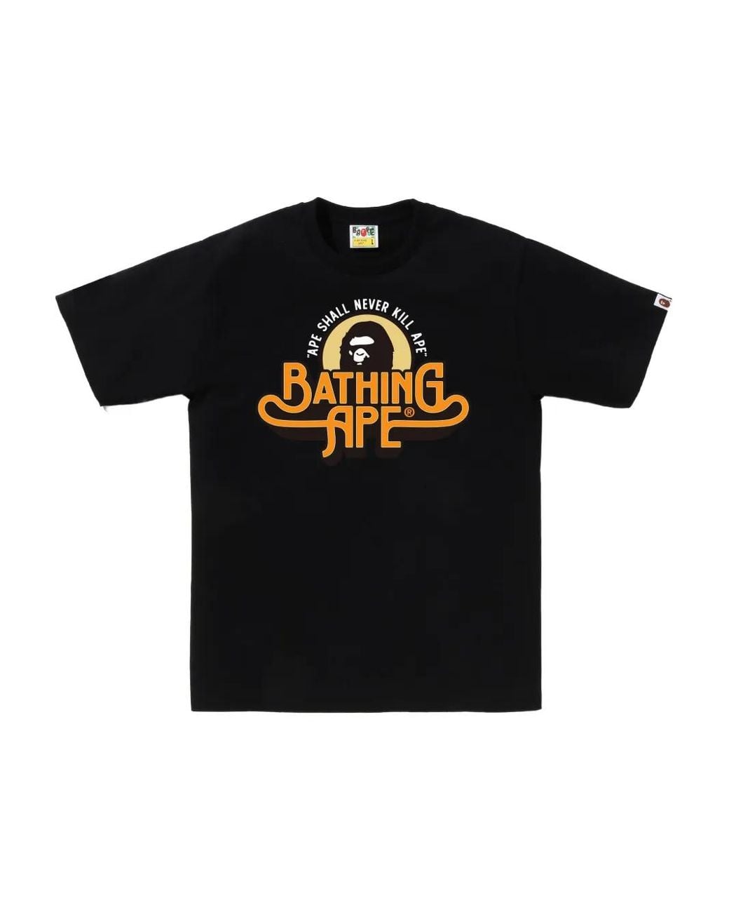 A Bathing Ape Black Logo-Embellished T-Shirt for men