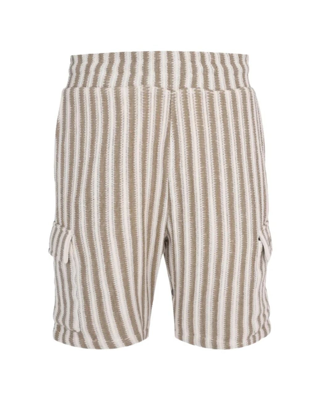 Bermudas Cargo A Rayas Only the Blind de hombre de color White