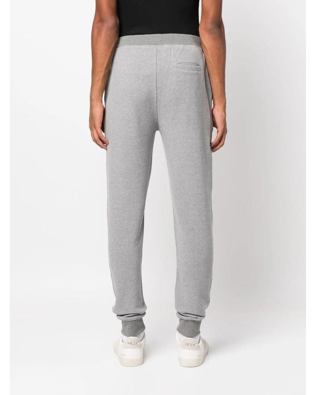 Corneliani Gray Tapered Logo-Patch Joggers for men