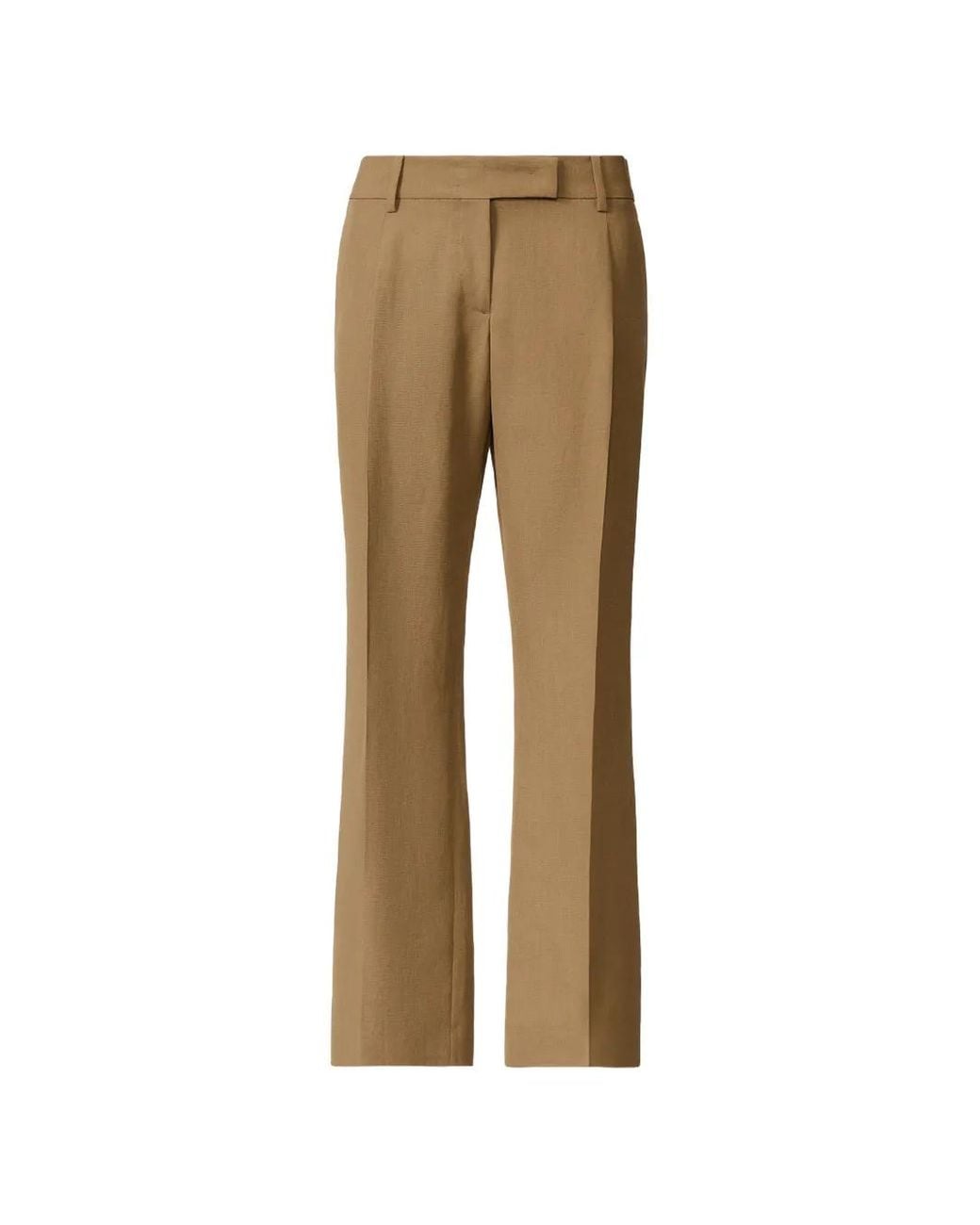 Fabiana Filippi Natural Belt-Loop Concealed-Fastening Trousers