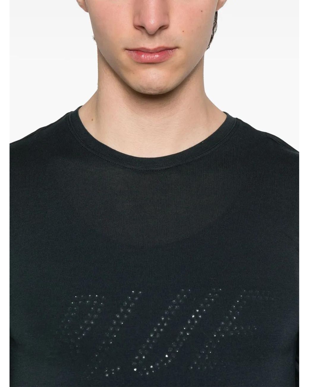 Bluemarble Black Double-Layer T-Shirt for men
