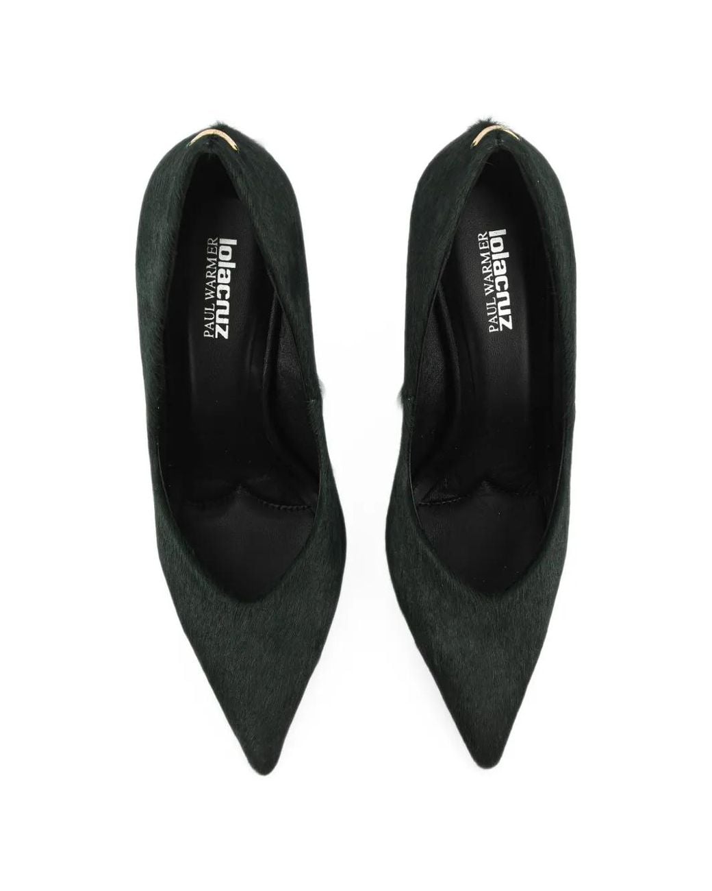 Lola Cruz Black Eugenia Calf-Hair Pumps