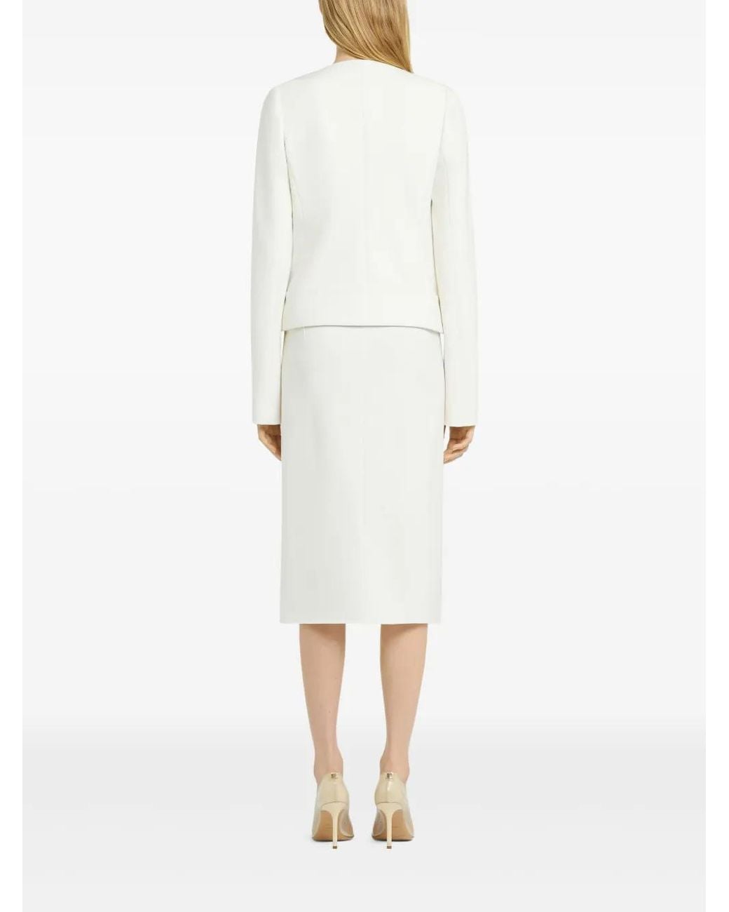 Courreges White Buttoned Tailored Jacket