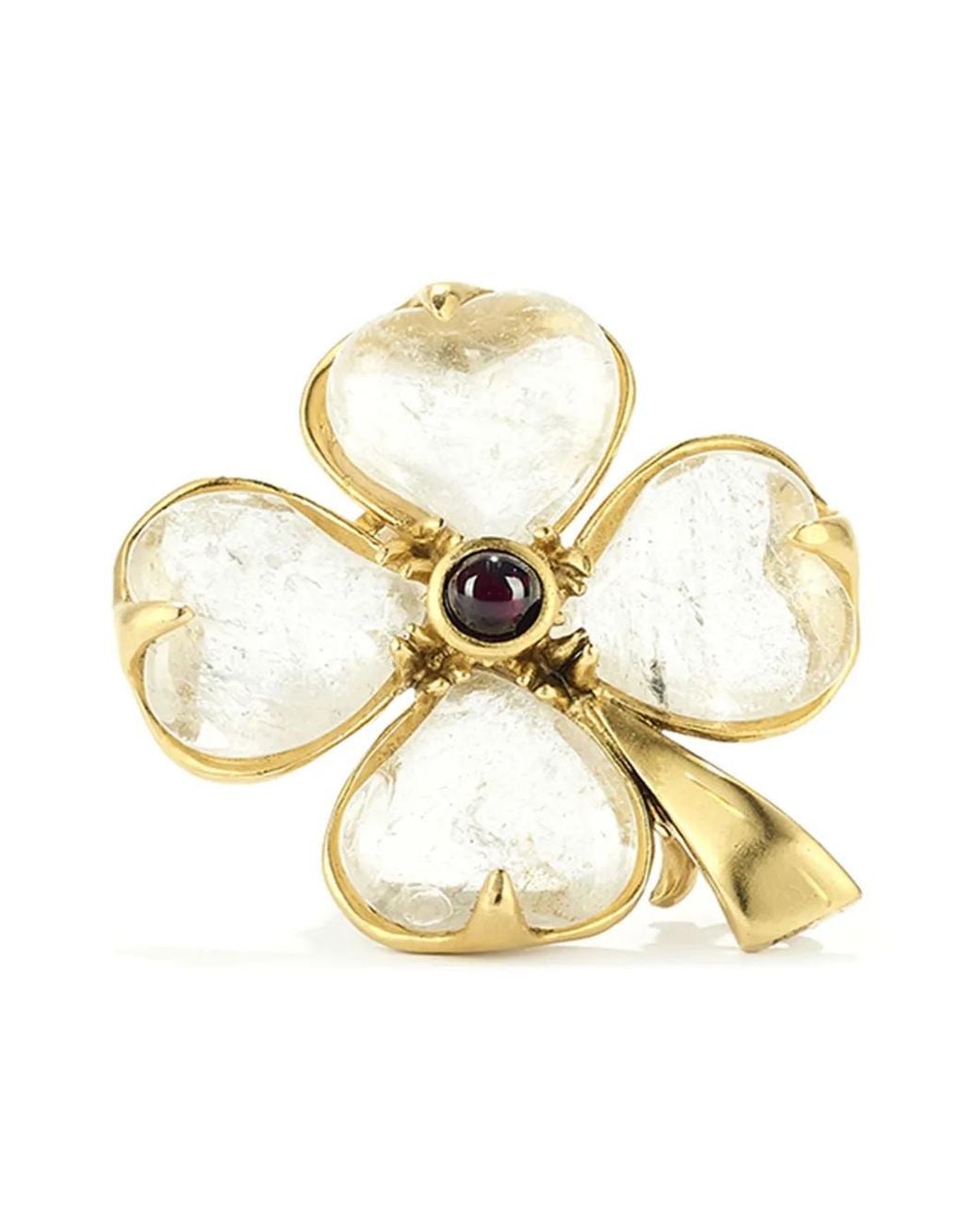 Broche Trefle Goossens de color Metallic