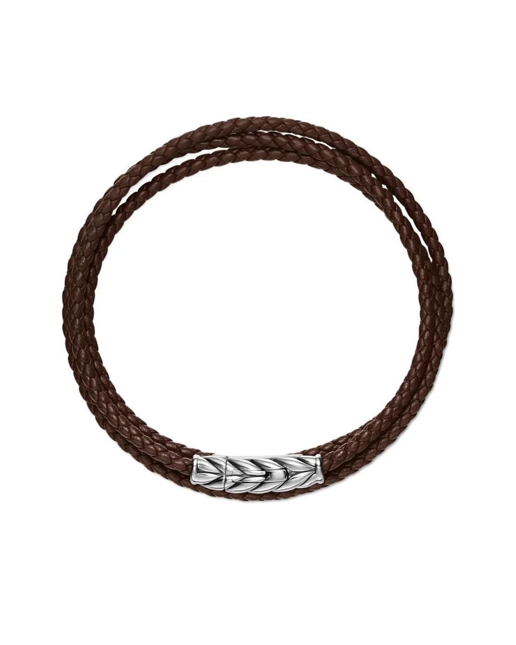 David Yurman White Sterling Chevron Triple Bracelet for men