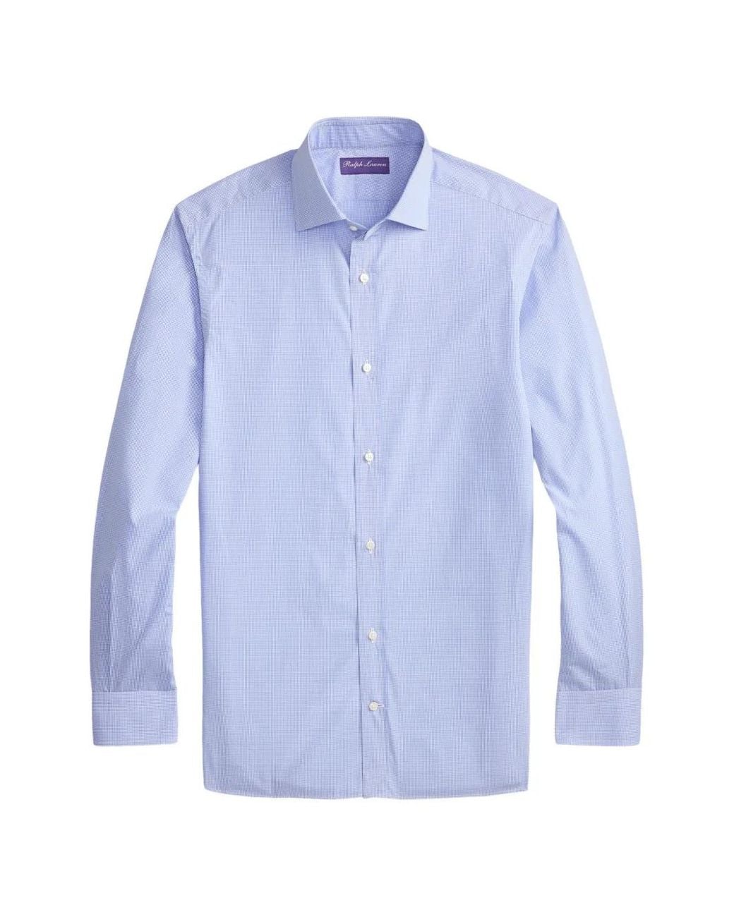 Ralph Lauren Blue Check-Pattern Shirt for men