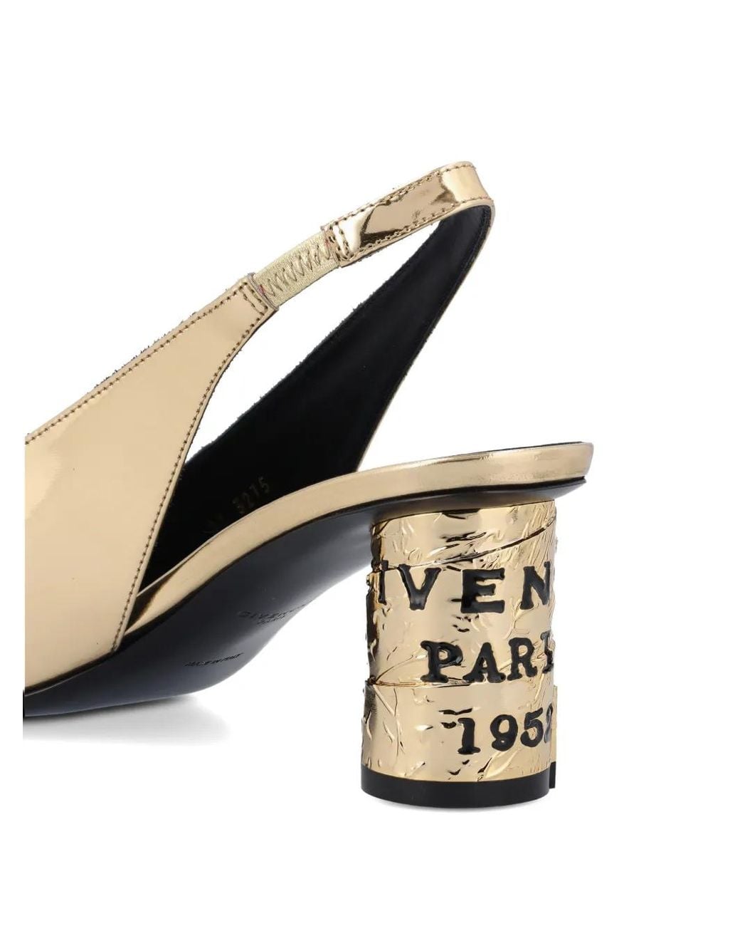 Givenchy Tape Leren Slingback Pumps Met Spiegelend Effect in het Natural