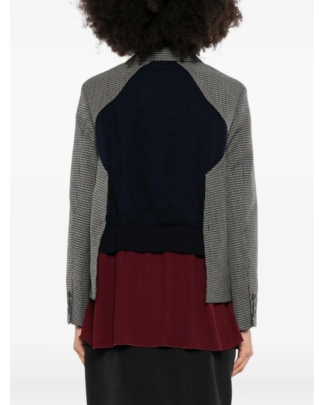 Undercover Gray Blazer À Motif Pied-De-Poule