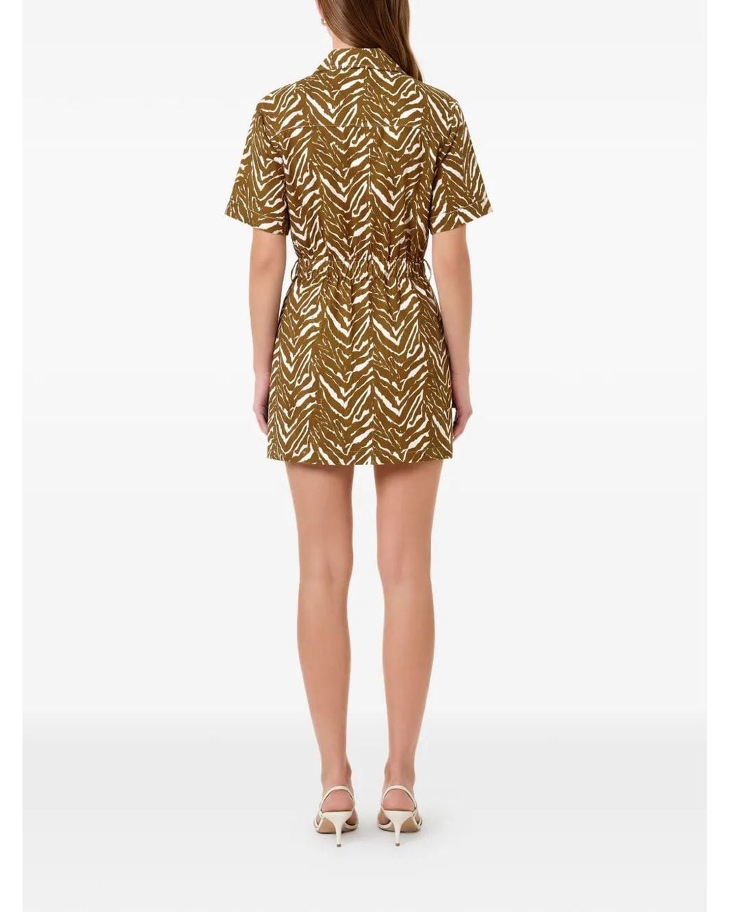 Nicholas Rianne Jurk Met Abstracte Zebra in het Metallic