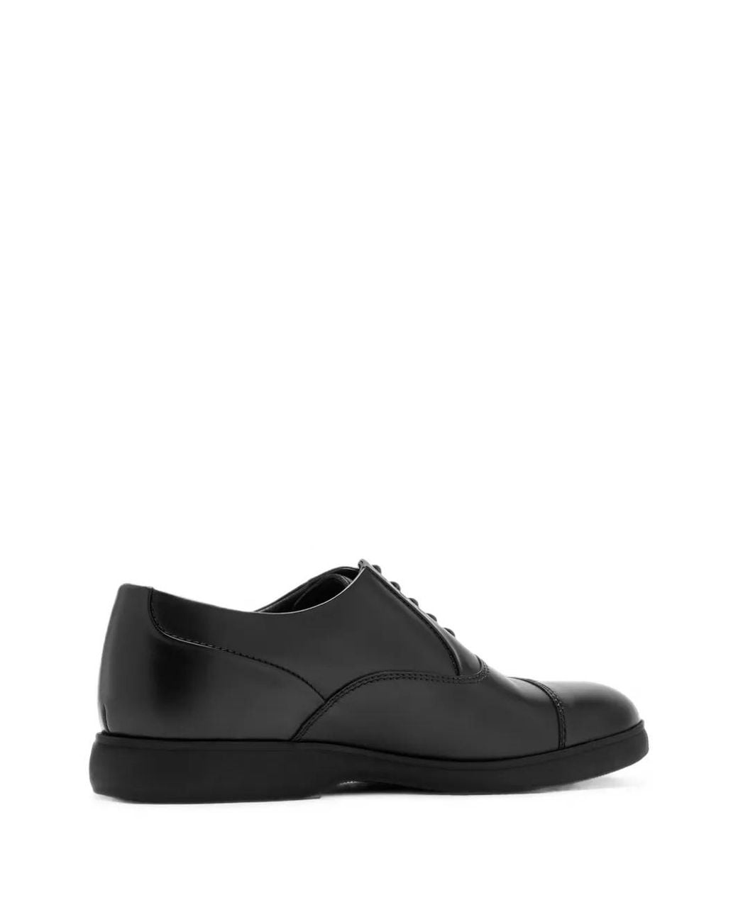 Loake Black Armstrong Toe-Cap Oxford Shoes for men