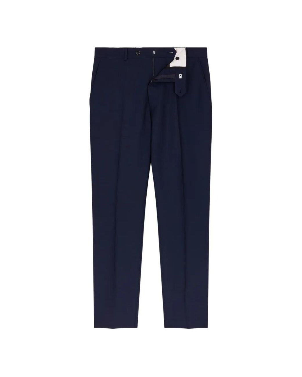 Fursac Blue Pressed-Crease Tailored Trousers for men