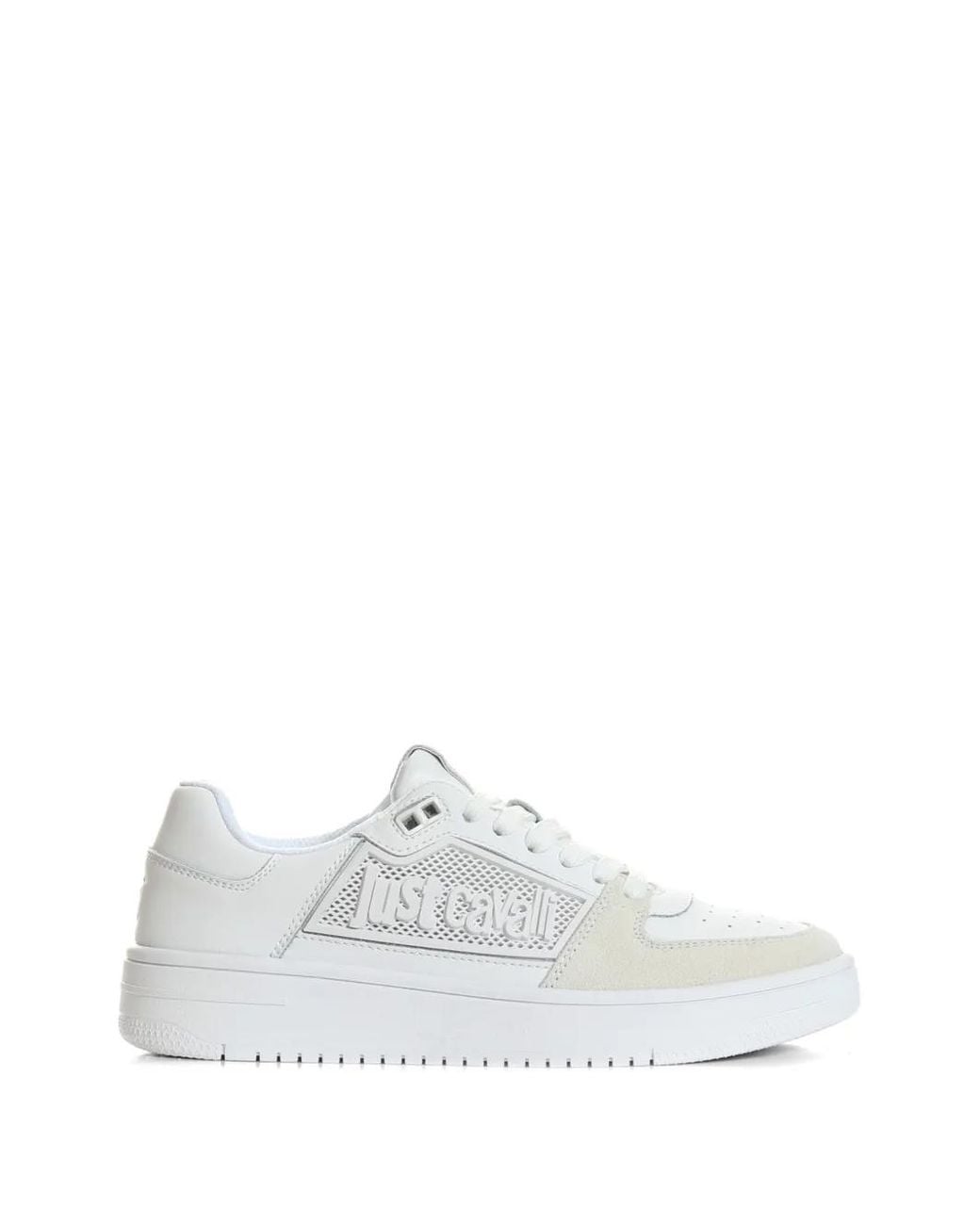 Just Cavalli White Logo-Detail Sneakers