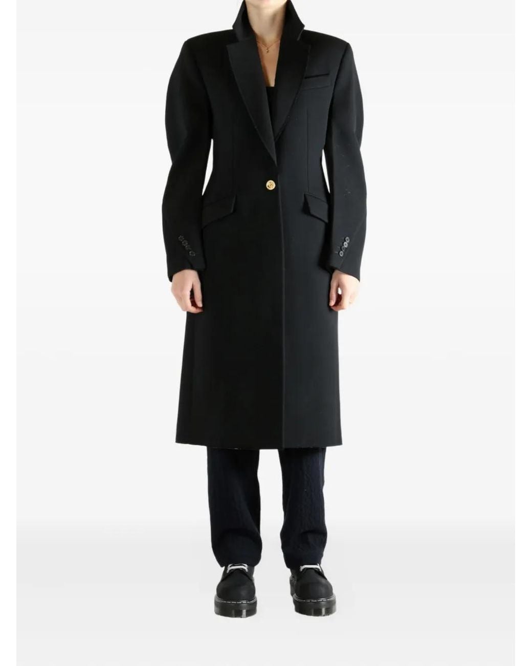 Givenchy Black Buttoned Coat