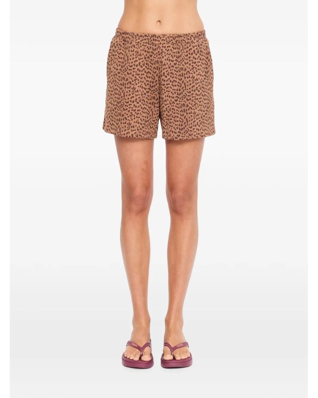 The Upside Natural Darcy Leopard-Print Shorts