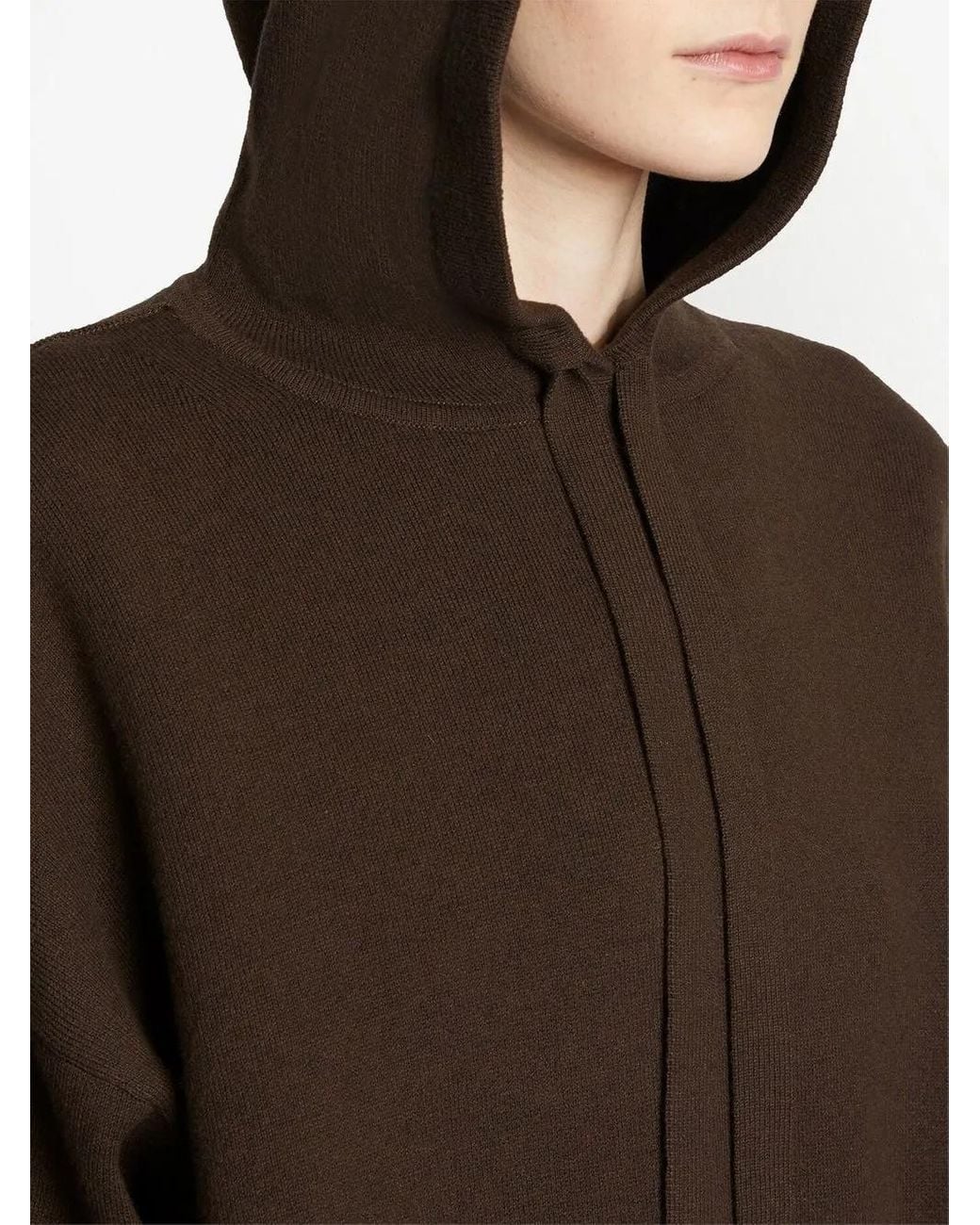 Proenza Schouler Brown Drop Shoulder Knitted Hoodie