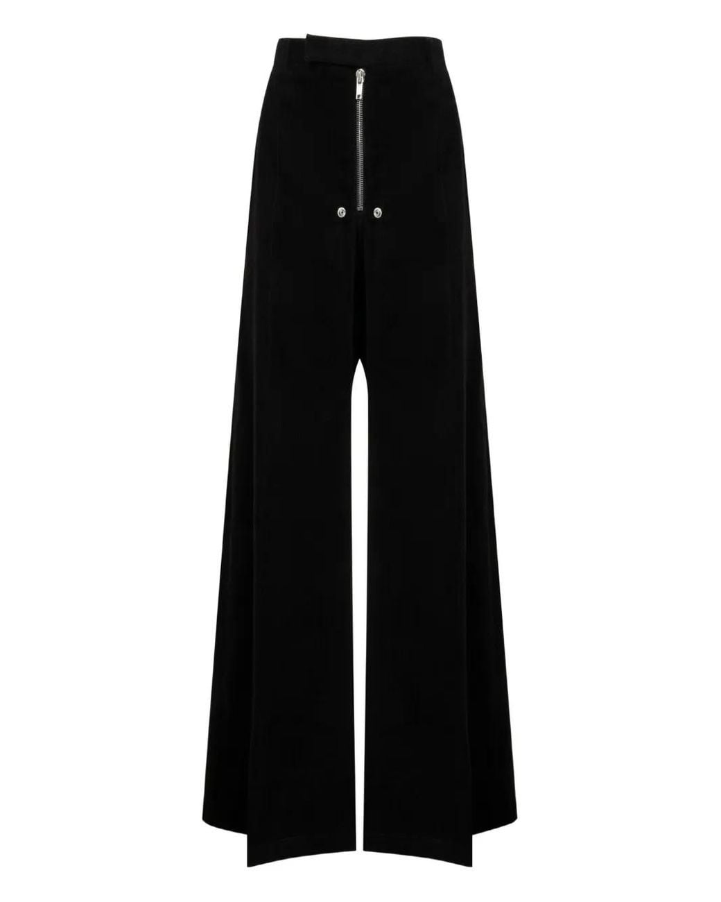 Rick Owens Black Tailored Wide Belas Trousers