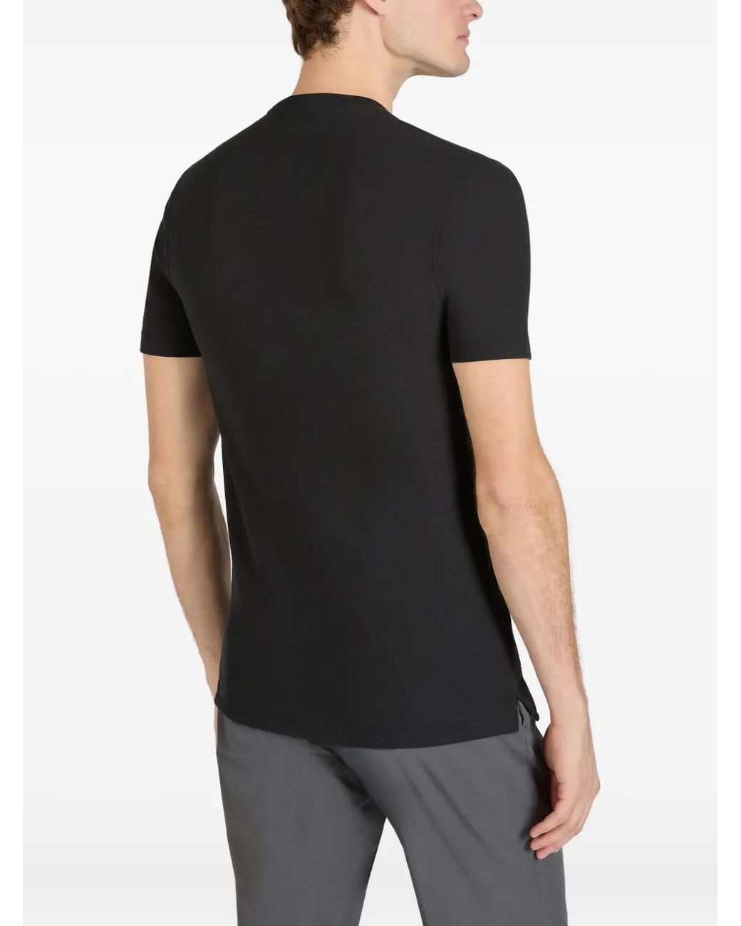 Slowear Black Cotton T-Shirt for men