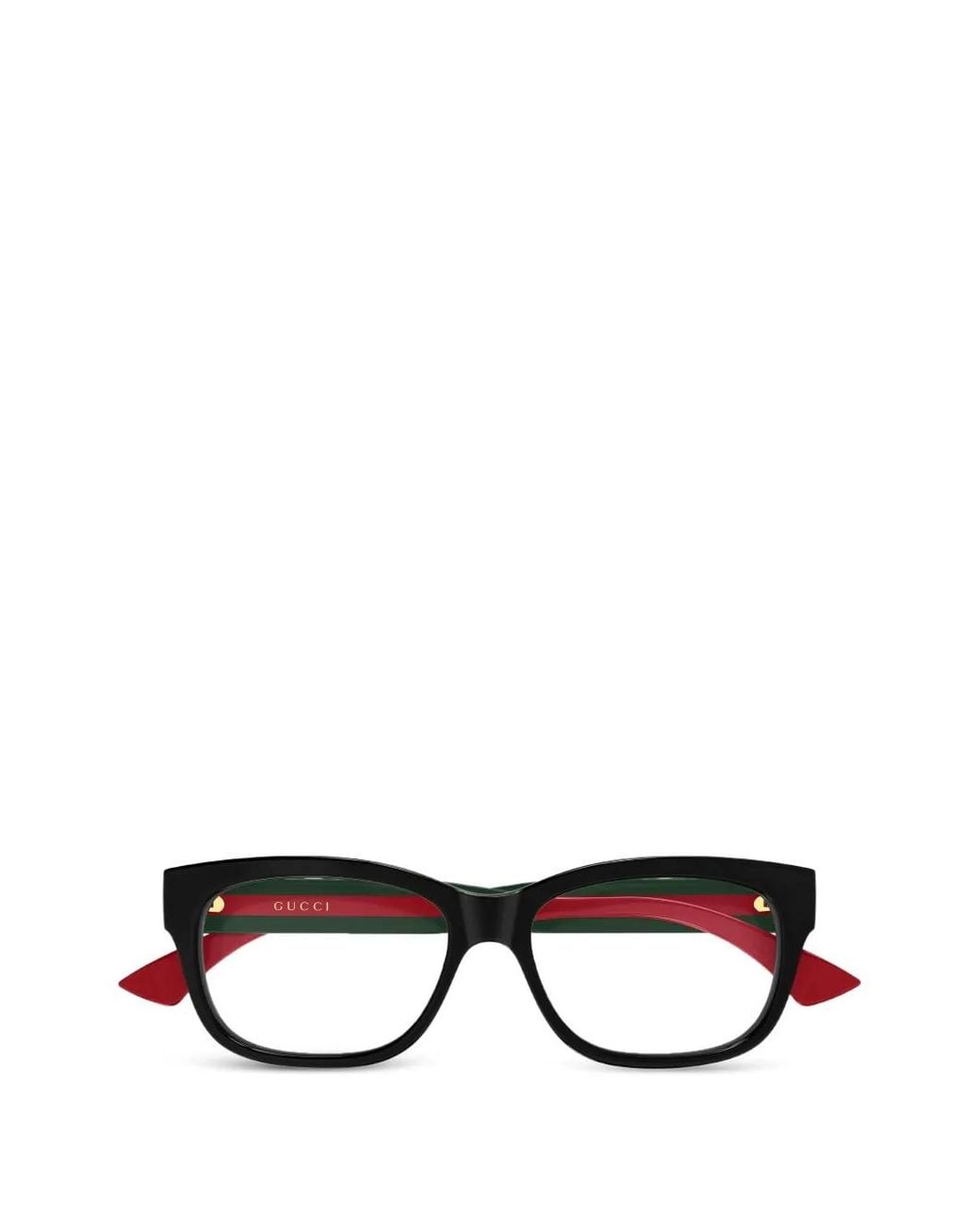 Gucci Black Brille Mit Webstreifen