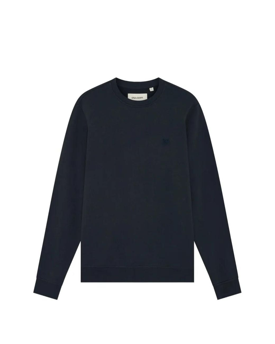 Lyle & Scott Blue Crew-Neck Cotton Sweatshirt for men