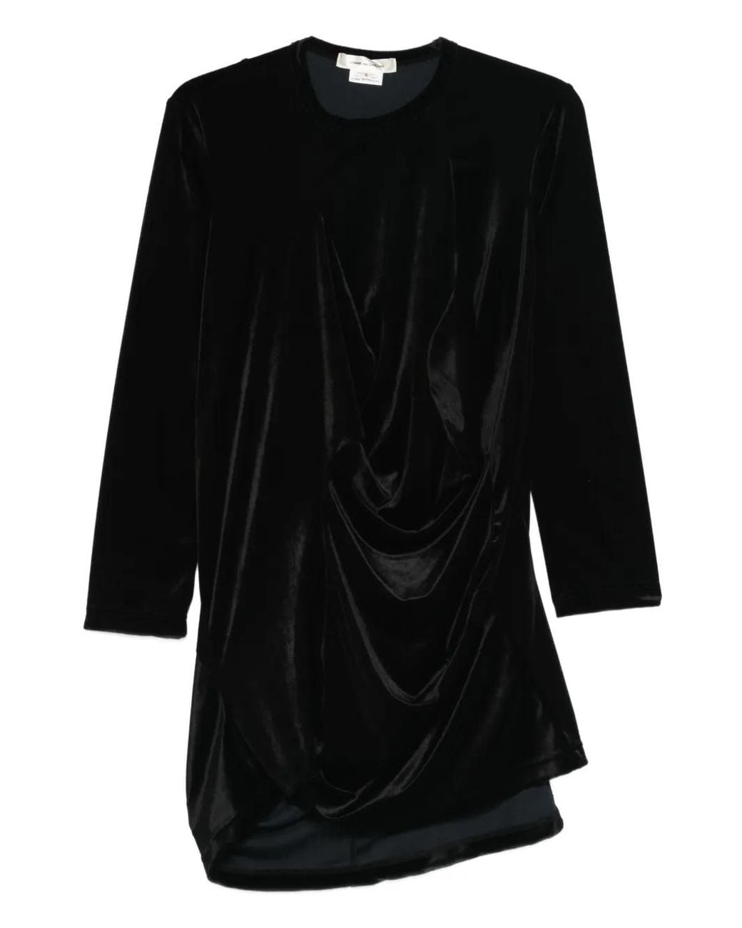 Comme des Garçons Black Draped Mini Dress