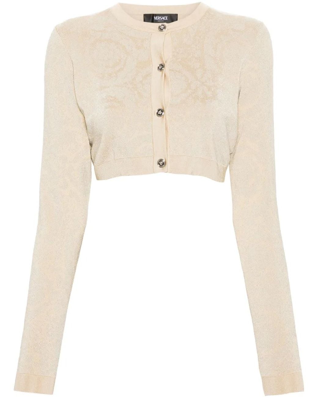 Versace Natural Viscose Short Cardigan