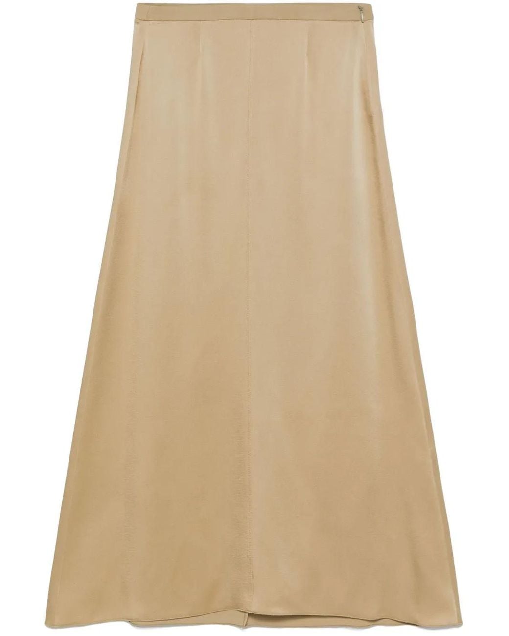 Forte_forte Natural Satin Midi Skirt