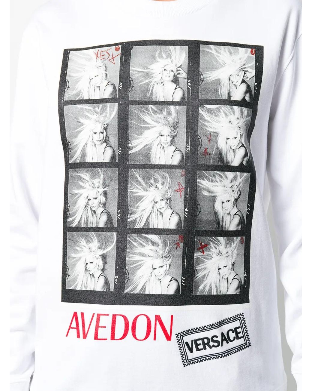Versace White Avedon Photo Print T-Shirt