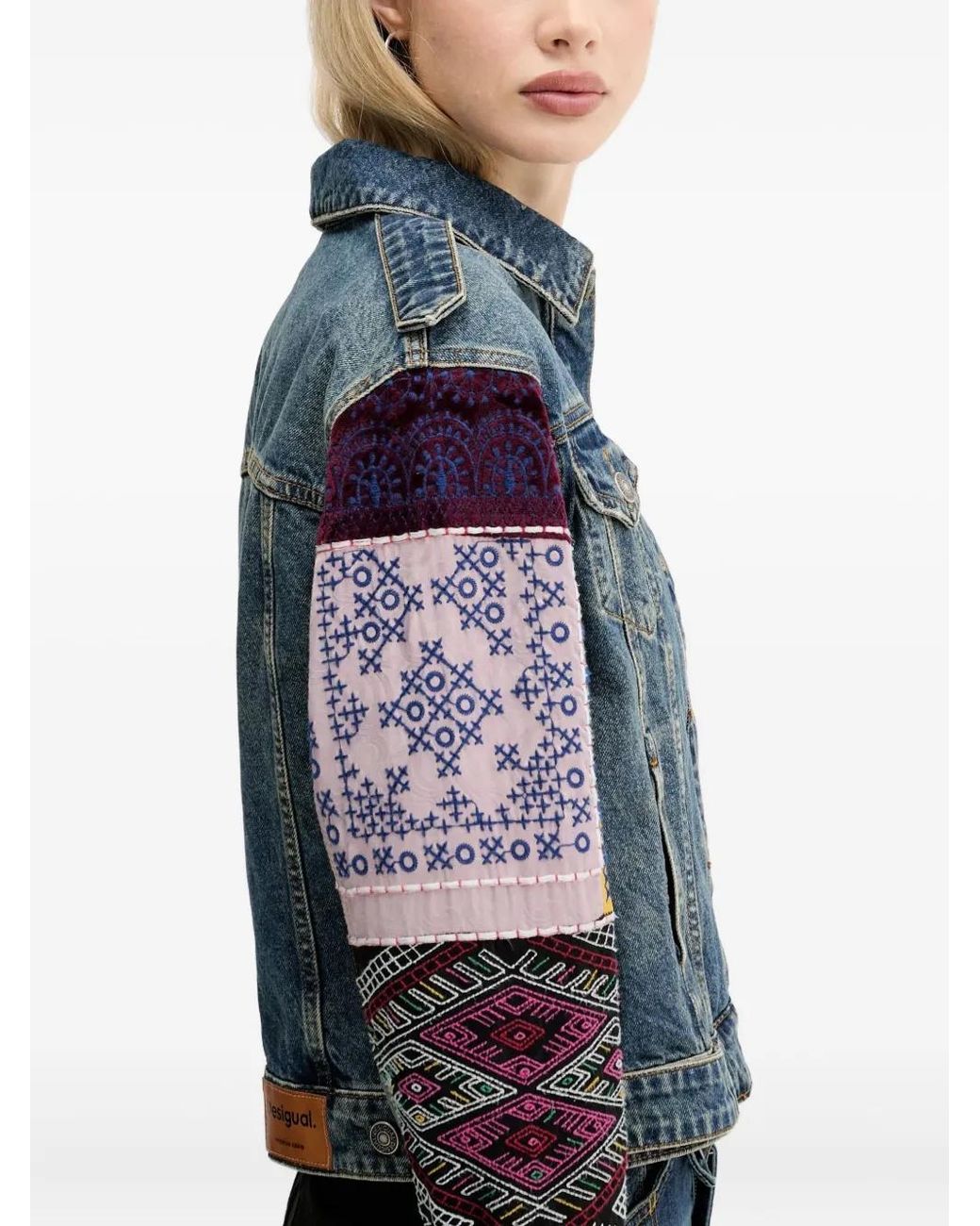 Desigual Blue Button Denim Jacket