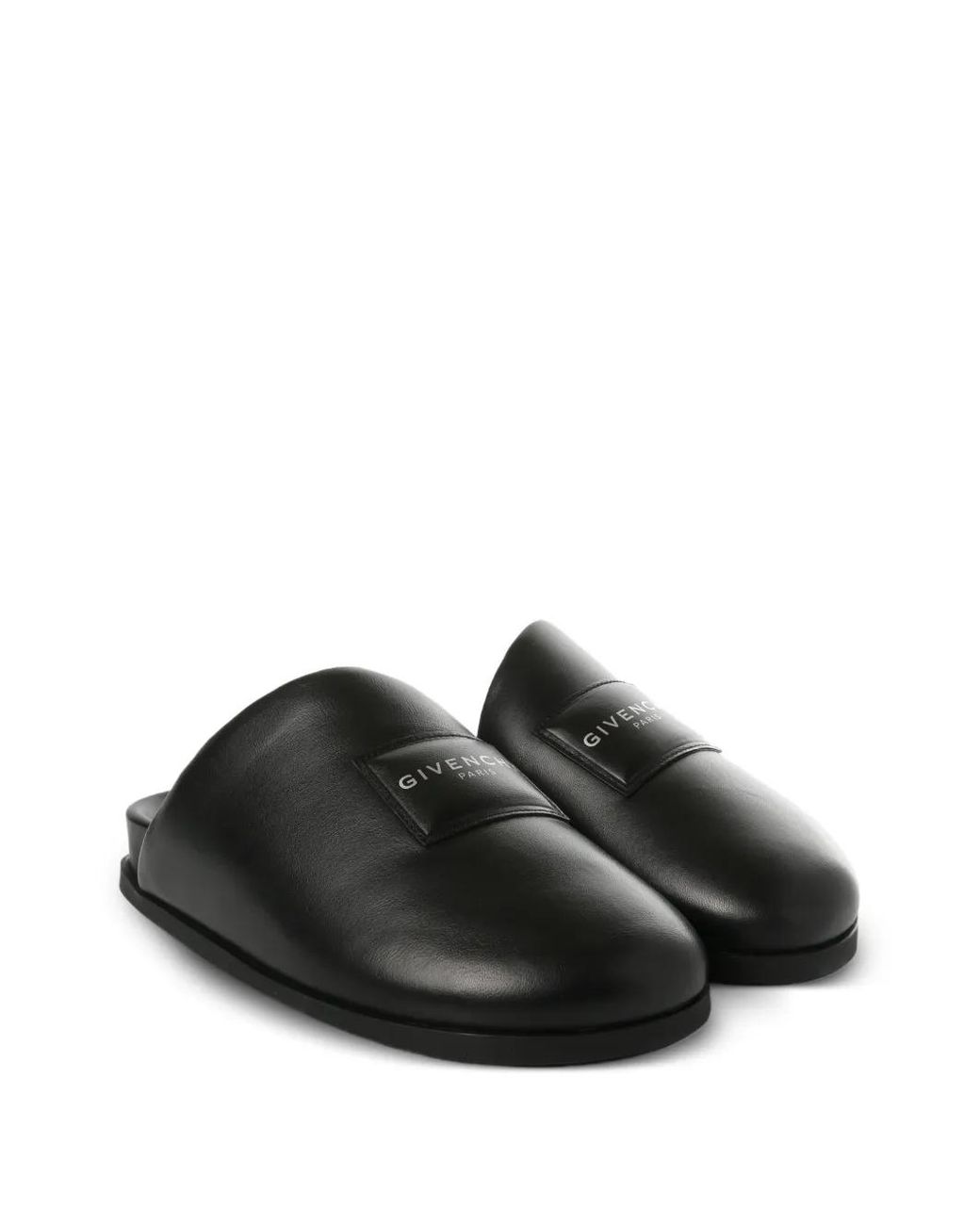 Givenchy Black Flache Label Mules Aus Nappaleder