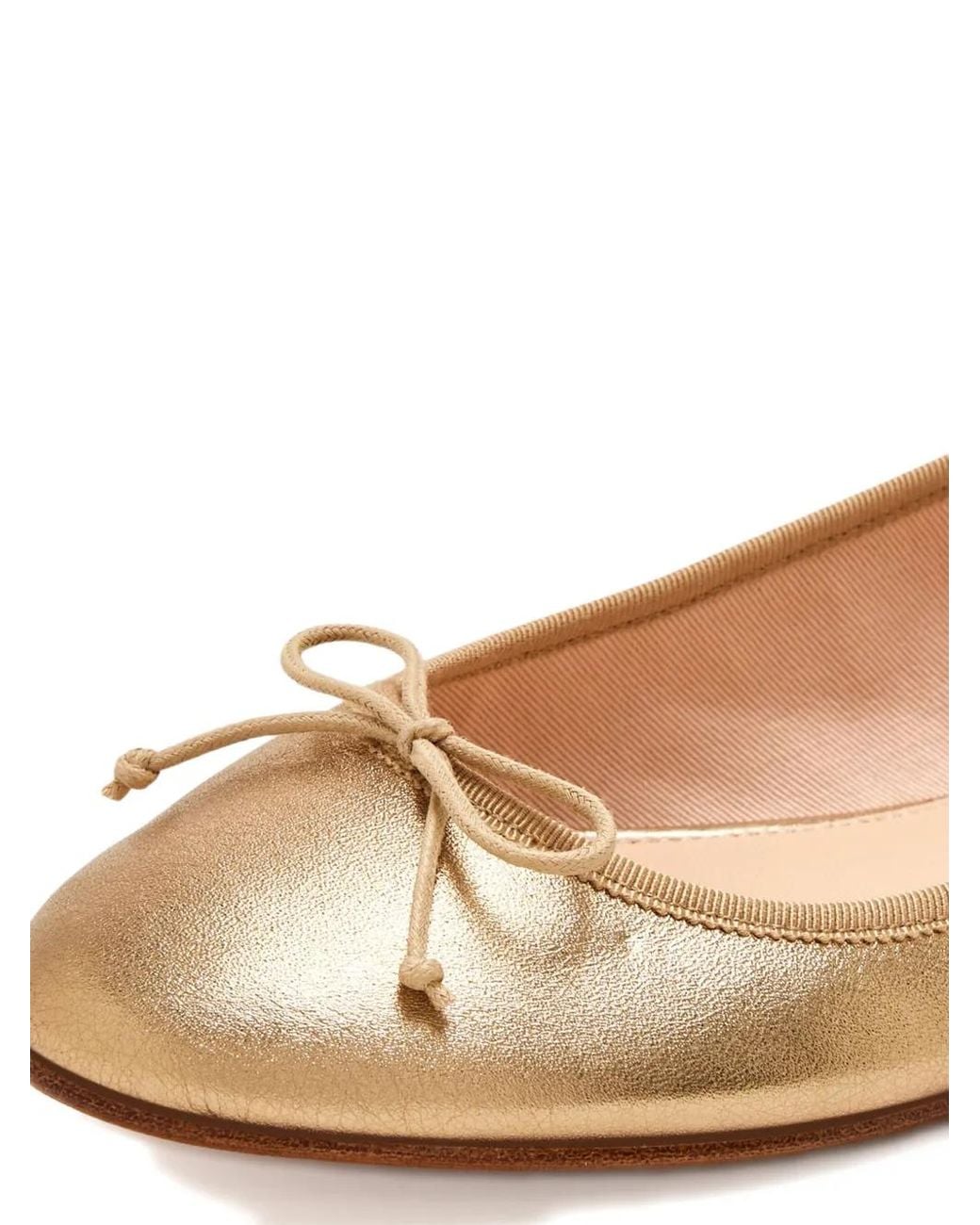 House Of Ballerinas Brown Angelique Bow-Detail Ballet Flats