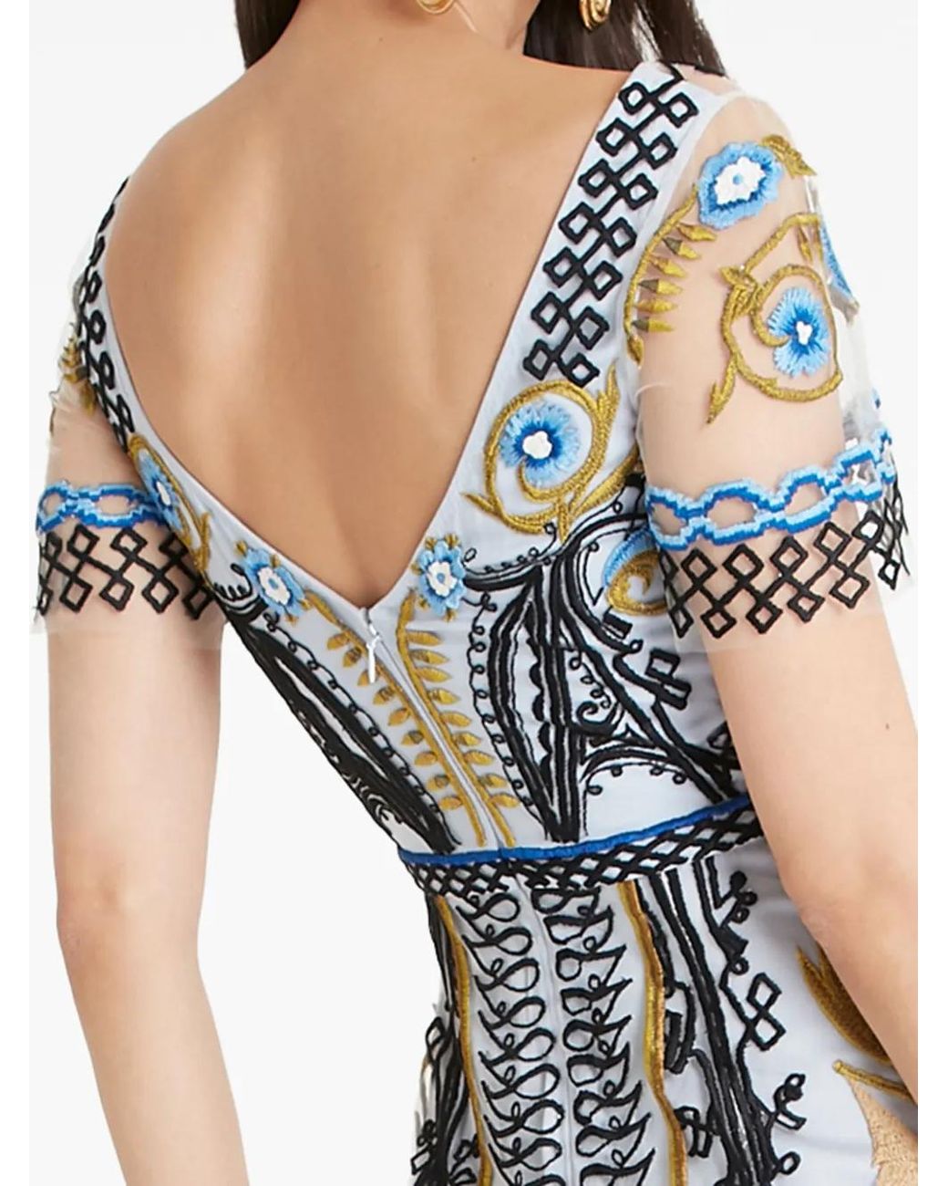 Temperley London Blue Alessia Midi Dress
